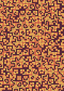 Soyut Geometrik Desen üretken hesaplama sanatı çizimi