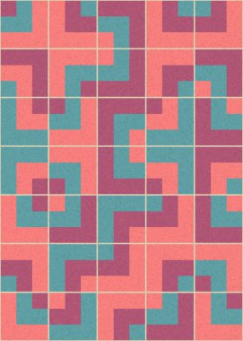 Soyut Geometrik Desen üretken hesaplama sanatı çizimi