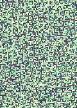 Soyut Geometrik Desen üretken hesaplama sanatı çizimi