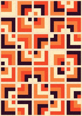 Soyut Geometrik Desen üretken hesaplama sanatı çizimi