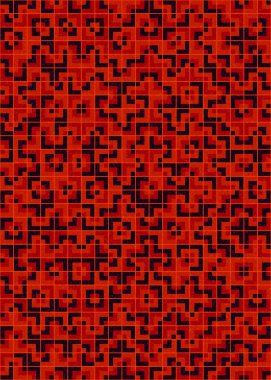 Soyut Geometrik Desen üretken hesaplama sanatı çizimi