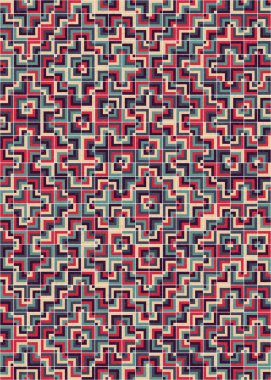 Soyut Geometrik Desen üretken hesaplama sanatı çizimi