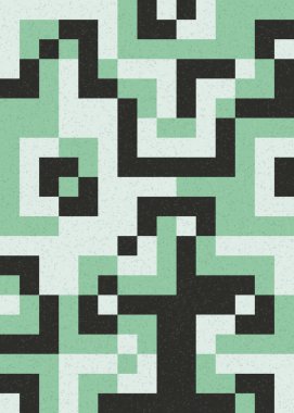 Soyut Geometrik Desen üretken hesaplama sanatı çizimi