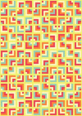 Soyut Geometrik Desen üretken hesaplama sanatı çizimi