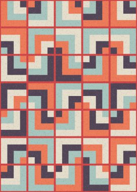 Soyut Geometrik Desen üretken hesaplama sanatı çizimi