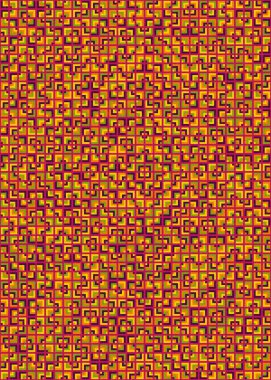 Soyut Geometrik Desen üretken hesaplama sanatı çizimi
