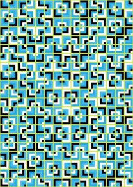 Soyut Geometrik Desen üretken hesaplama sanatı çizimi