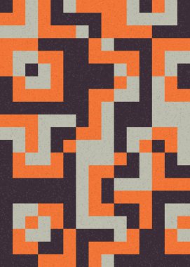 Soyut Geometrik Desen üretken hesaplama sanatı çizimi