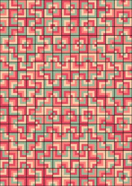 Soyut Geometrik Desen üretken hesaplama sanatı çizimi