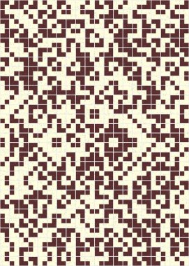 Soyut Geometrik Desen üretken hesaplama sanatı çizimi