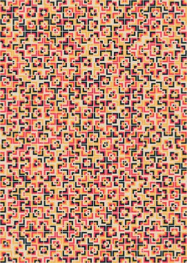 Soyut Geometrik Desen üretken hesaplama sanatı çizimi