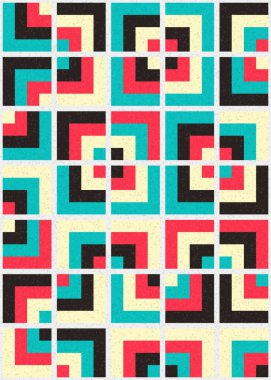 Soyut Geometrik Desen üretken hesaplama sanatı çizimi