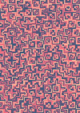 Soyut Geometrik Desen üretken hesaplama sanatı çizimi