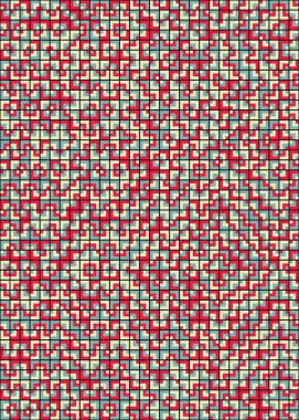 Soyut Geometrik Desen üretken hesaplama sanatı çizimi