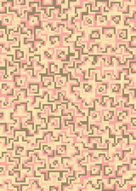 Soyut Geometrik Desen üretken hesaplama sanatı çizimi