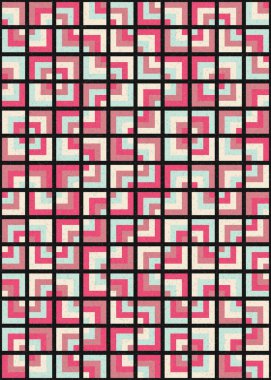 Soyut Geometrik Desen üretken hesaplama sanatı çizimi