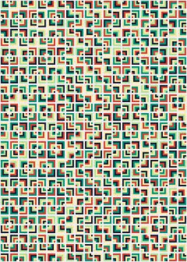 Soyut Geometrik Desen üretken hesaplama sanatı çizimi