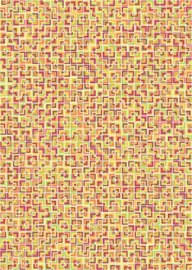 Soyut Geometrik Desen üretken hesaplama sanatı çizimi