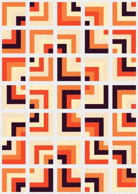 Soyut Geometrik Desen üretken hesaplama sanatı çizimi