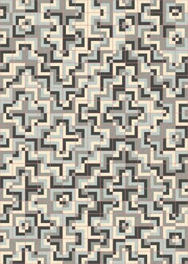 Soyut Geometrik Desen üretken hesaplama sanatı çizimi