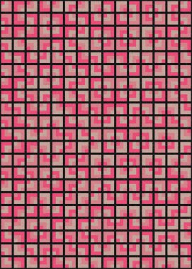 Soyut Geometrik Desen üretken hesaplama sanatı çizimi