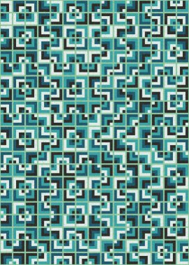 Soyut Geometrik Desen üretken hesaplama sanatı çizimi