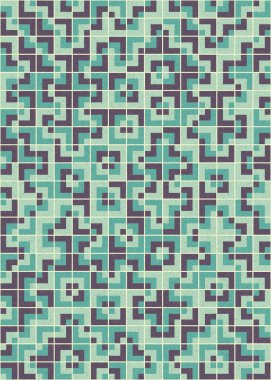 Soyut Geometrik Desen üretken hesaplama sanatı çizimi