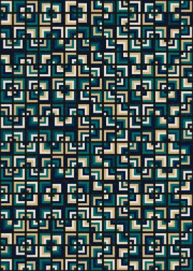 Soyut Geometrik Desen üretken hesaplama sanatı çizimi