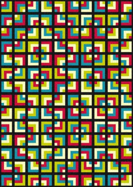 Soyut Geometrik Desen üretken hesaplama sanatı çizimi