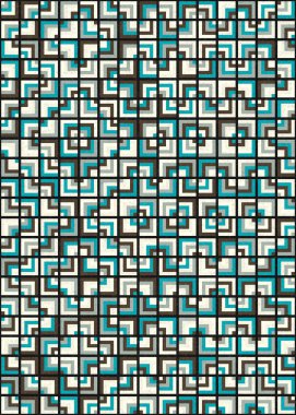 Soyut Geometrik Desen üretken hesaplama sanatı çizimi