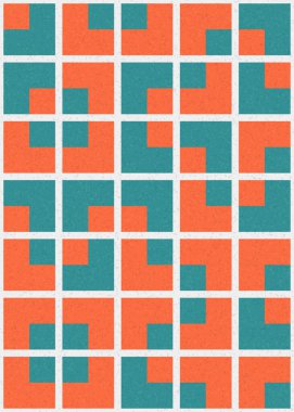 Soyut Geometrik Desen üretken hesaplama sanatı çizimi