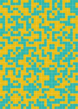 Soyut Geometrik Desen üretken hesaplama sanatı çizimi