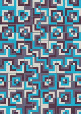 Soyut Geometrik Desen üretken hesaplama sanatı çizimi