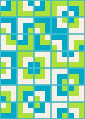 Soyut Geometrik Desen üretken hesaplama sanatı çizimi