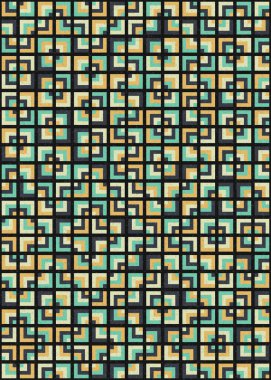 Soyut Geometrik Desen üretken hesaplama sanatı çizimi