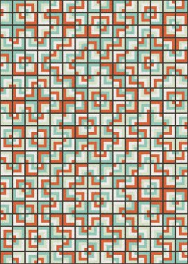 Soyut Geometrik Desen üretken hesaplama sanatı çizimi