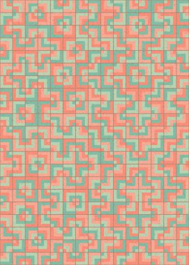 Soyut Geometrik Desen üretken hesaplama sanatı çizimi