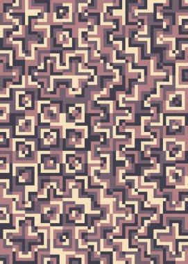 Soyut Geometrik Desen üretken hesaplama sanatı çizimi