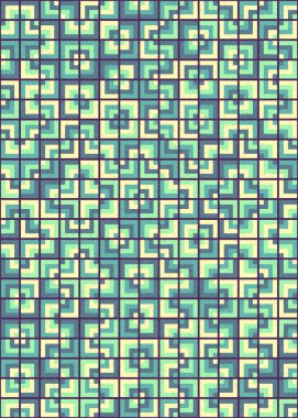 Soyut Geometrik Desen üretken hesaplama sanatı çizimi