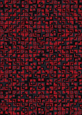 Soyut Geometrik Desen üretken hesaplama sanatı çizimi