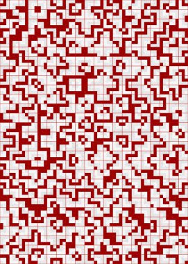 Soyut Geometrik Desen üretken hesaplama sanatı çizimi