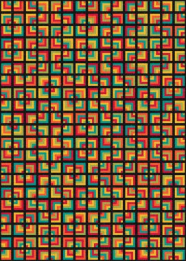 Soyut Geometrik Desen üretken hesaplama sanatı çizimi