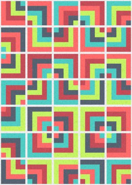 Soyut Geometrik Desen üretken hesaplama sanatı çizimi