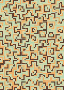 Soyut Geometrik Desen üretken hesaplama sanatı çizimi