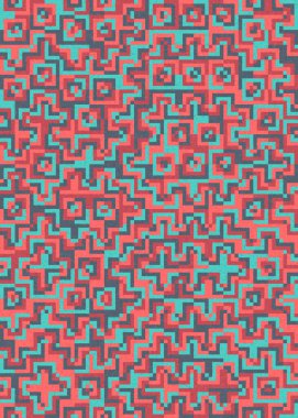 Soyut Geometrik Desen üretken hesaplama sanatı çizimi