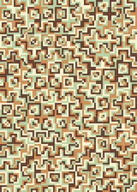 Soyut Geometrik Desen üretken hesaplama sanatı çizimi