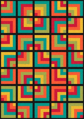 Soyut Geometrik Desen üretken hesaplama sanatı çizimi