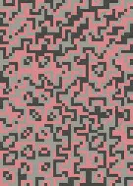 Soyut Geometrik Desen üretken hesaplama sanatı çizimi