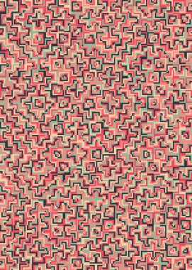 Soyut Geometrik Desen üretken hesaplama sanatı çizimi