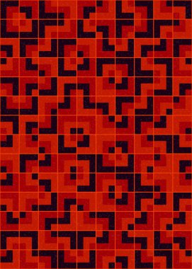 Soyut Geometrik Desen üretken hesaplama sanatı çizimi